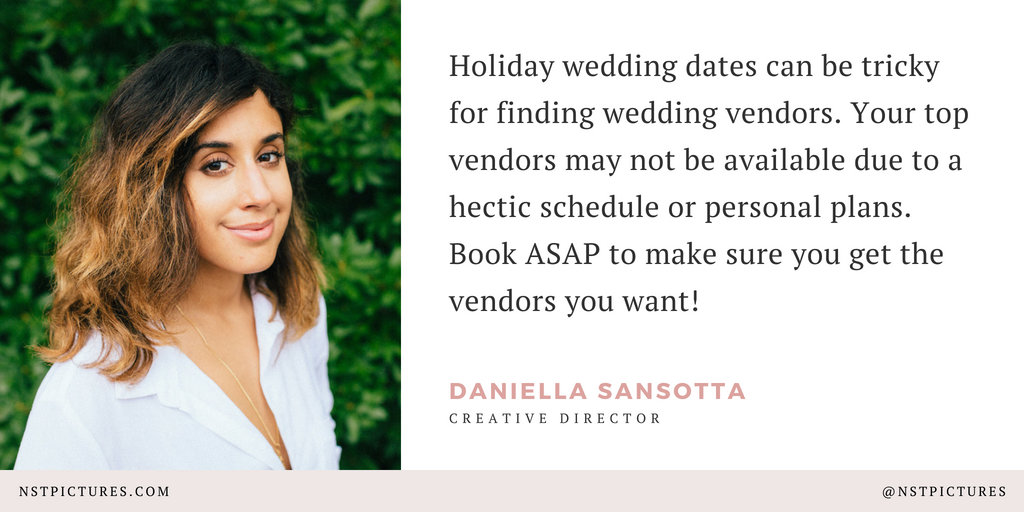 holiday wedding tips - Should I have my wedding on a holiday weekend?