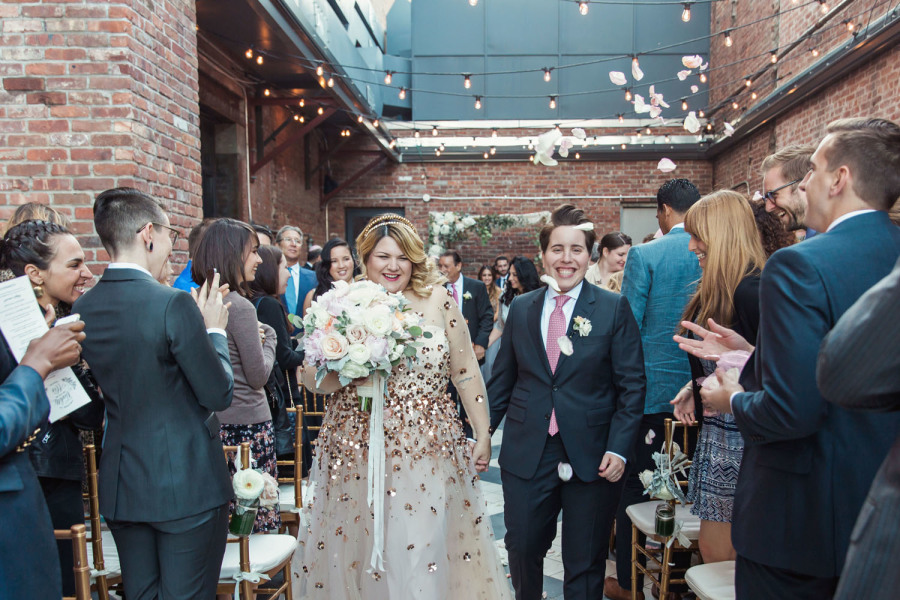 Style Me Pretty Nicolette Ali 3 - Fashion Editor's Fabulous Same-Sex Brooklyn Wedding with a Custom Christian Siriano Gown