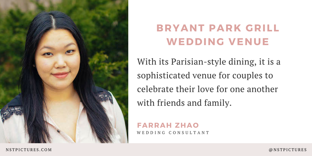 getting married in bryant park - Bryant Park Grill: Sophistication and Class