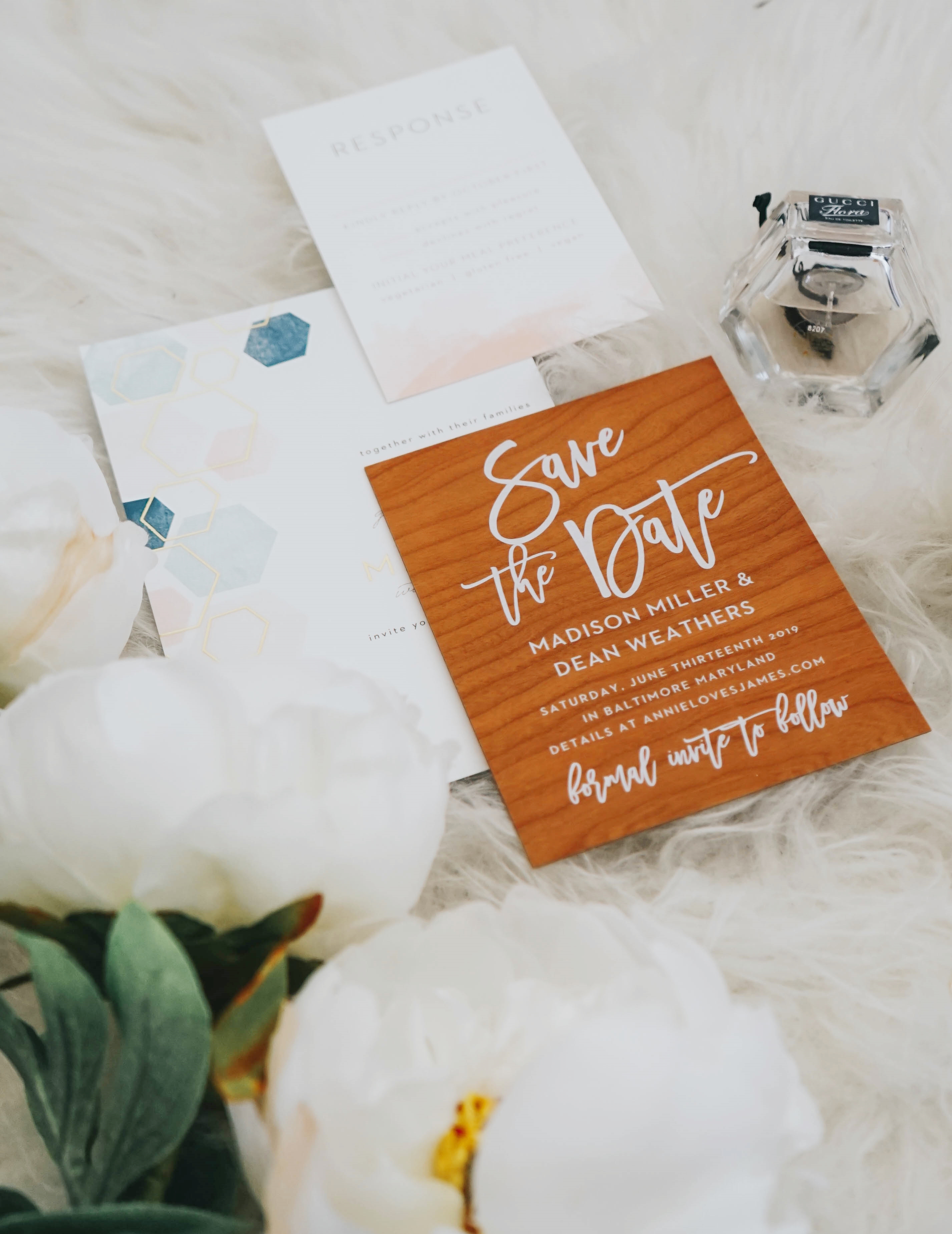 basic invites - Mark Their Calendars With Wooden Save-the-Dates