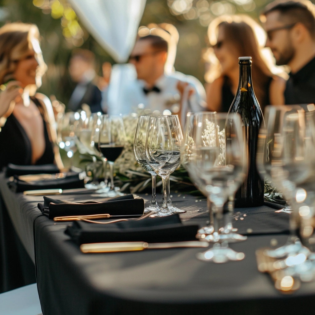 Wedding table black and white - Love at First Bite: Assembling an Unforgettable Wedding Menu